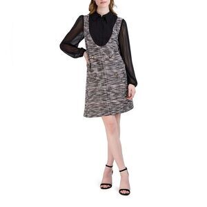 Julia Jordan
Stretch Tweed Long Sleeve Shirt Dress